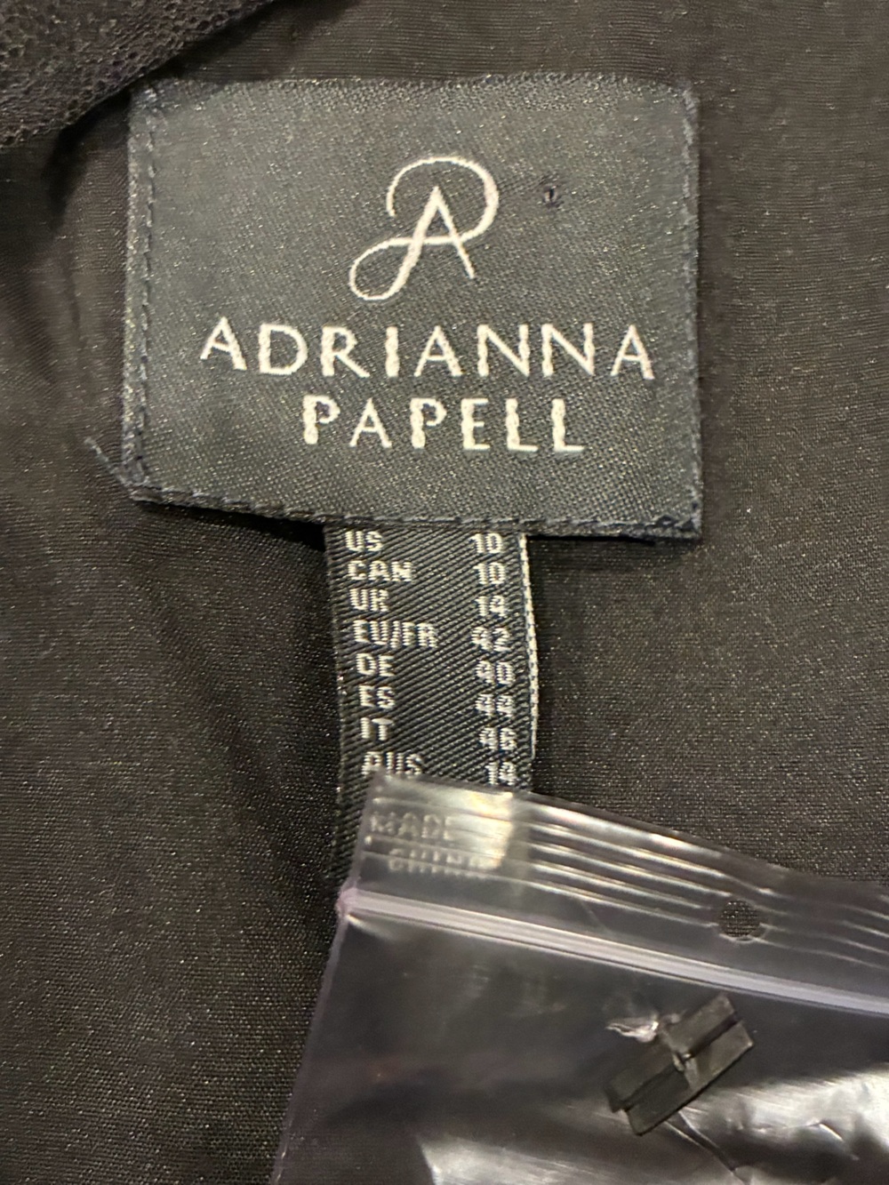 Adrianna Papell Black Floral Mesh Fit-and-Flare Dress Beaded lined formal dress - Picture 7 of 14